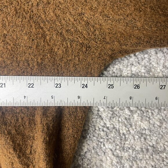 AllSaints Sweater Mens Medium Brown Oversized Fit Wool Alpaca Blend Crewneck - Picture 3 of 6